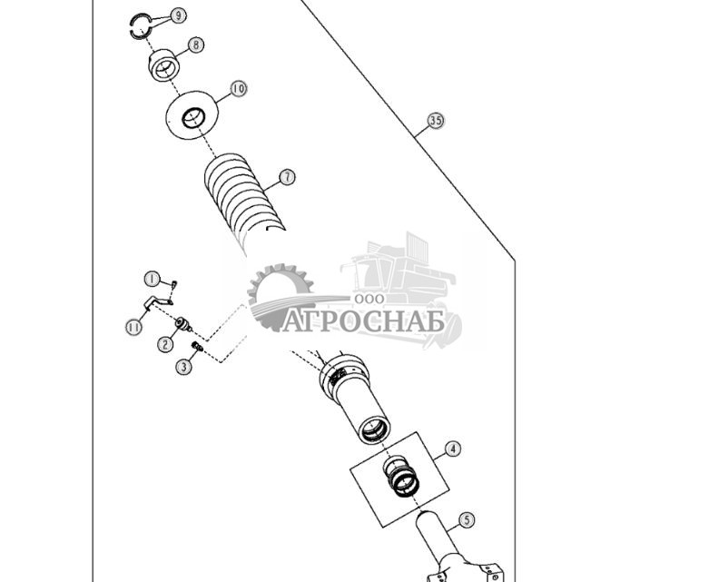 Регулятор натяжения траковой цепи и детали - ST26227 17.jpg